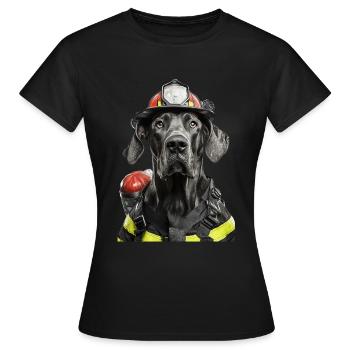 Deutsche Dogge - Frauen T-Shirt - Schwarz - Vorne - AI Model Female 172 dark (172cm)