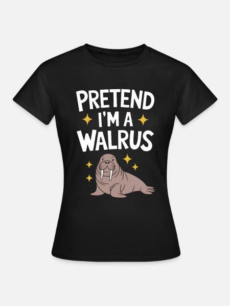 Walross - Frauen T-Shirt - Schwarz