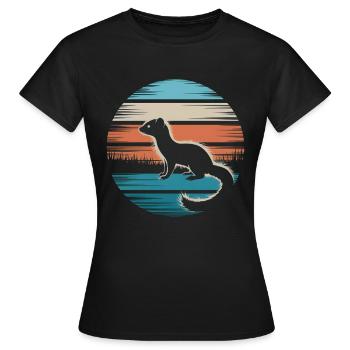 Wiesel - Frauen T-Shirt - Schwarz - Vorne - AI Model Female 172 dark (172cm)