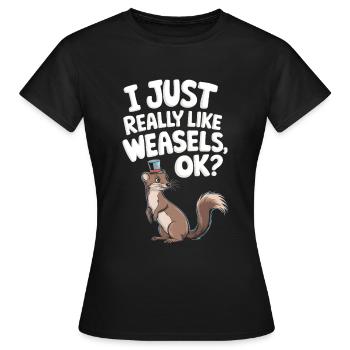 Wiesel - Frauen T-Shirt - Schwarz - Vorne - AI Model Female 172 dark (172cm)