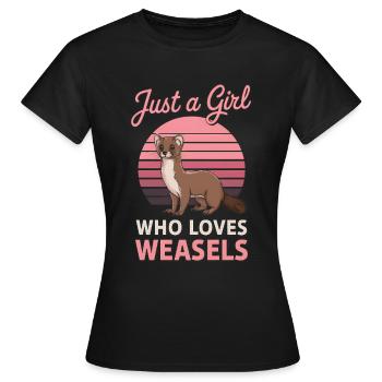 Wiesel - Frauen T-Shirt - Schwarz - Vorne - AI Model Female 172 dark (172cm)