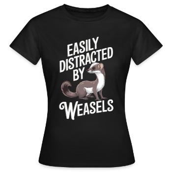 Wiesel - Frauen T-Shirt - Schwarz - Vorne - AI Model Female 172 dark (172cm)