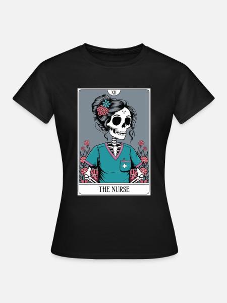 Tarotkarte - Frauen T-Shirt - Schwarz