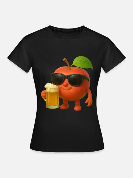 Apfelbier - Frauen T-Shirt - Schwarz