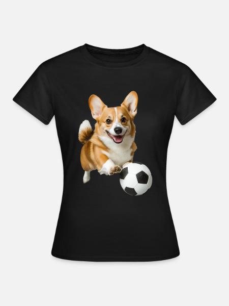 Corgi - Frauen T-Shirt - Schwarz