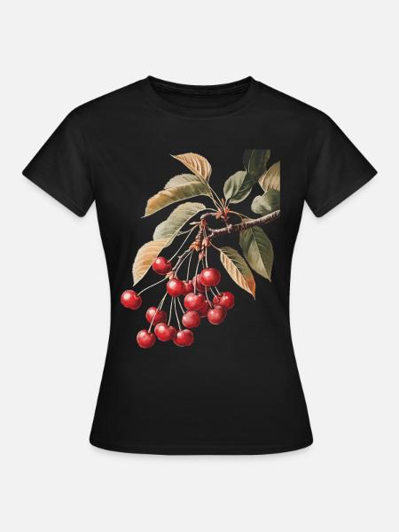 Kirsche - Frauen T-Shirt - Schwarz