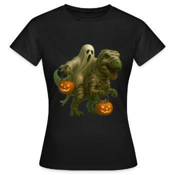 T-Rex - Frauen T-Shirt - Schwarz - Vorne - AI Model Female 172 dark (172cm)