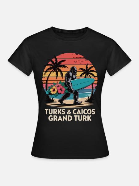 Turks- und Caicosinseln - Frauen T-Shirt - Schwarz