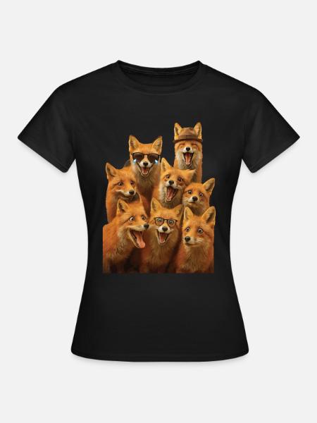 Fuchs - Frauen T-Shirt - Schwarz