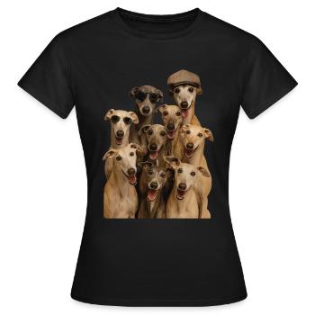 Windhund - Frauen T-Shirt - Schwarz - Vorne - AI Model Female 172 dark (172cm)