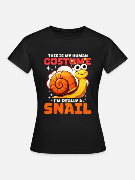 Schnecke - Frauen T-Shirt - Schwarz