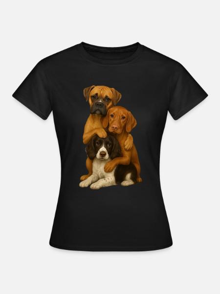 Hund Hunde Süße Hunde - Frauen T-Shirt - Schwarz