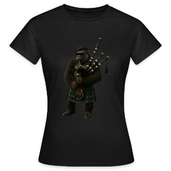 Cornemuse Gorilla - T-shirt Femme - noir - Devant - AI Model Female 172 dark (172cm)