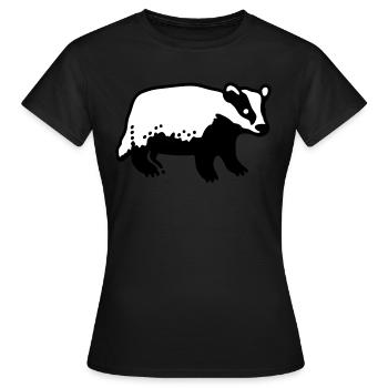 Dachs - Frauen T-Shirt - Schwarz - Vorne - AI Model Female 172 dark (172cm)