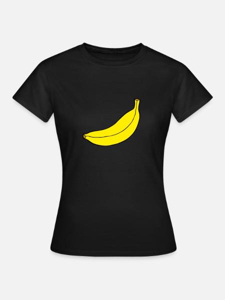 Banane - Dame-T-shirt - sort