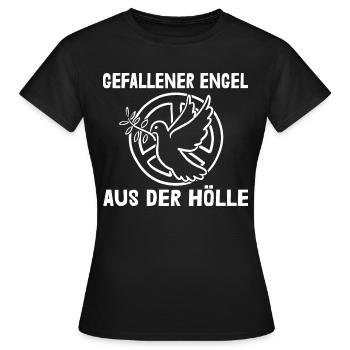 Gefallener Engelaus der Hölle - Frauen T-Shirt - Schwarz - Vorne - AI Model Female 172 dark (172cm)