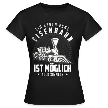 Zug - Frauen T-Shirt - Schwarz - Vorne - AI Model Female 172 dark (172cm)