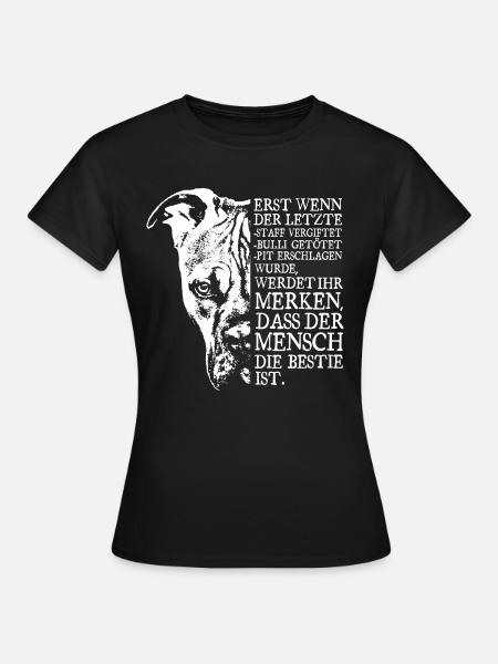 Der Mensch ist die Bestie - Frauen T-Shirt - Schwarz