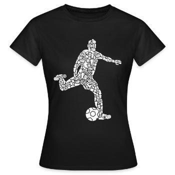 Fußballspieler Symbole Fußball Spieler Fußballer - Frauen T-Shirt - Schwarz - Vorne - AI Model Female 172 dark (172cm)