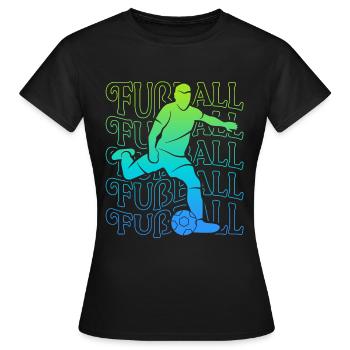 Football Vintage Joueur de Football Jeune Joueur de Football - T-shirt Femme - noir - Devant - AI Model Female 172 dark (172cm)