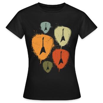 Bassist, Bass Guitarist, Bass Guitar, Bass Guitar - Women's T-Shirt - black - Front - AI Model Female 172 dark (172cm)