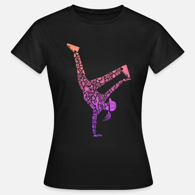 Breakdance Breakdancer Femmes Filles Breakdance - T-shirt Femme - noir