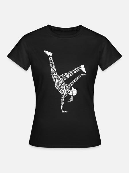 Breakdance Breakdancer Filles Femmes Breakdance - T-shirt Femme - noir