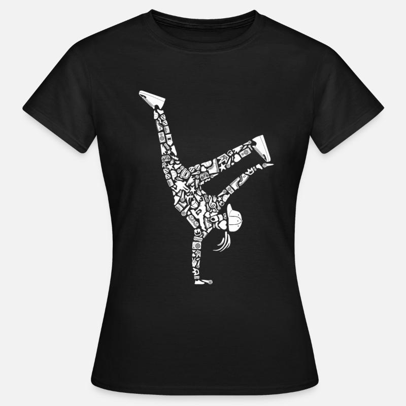 Breakdance Breakdancer Filles Femmes Breakdance - T-shirt Femme - noir