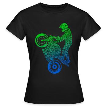 Racing Motorcycle Motorcycle Rider Boys Racing Machine - Women's T-Shirt - black - Front - AI Model Female 172 dark (172cm)