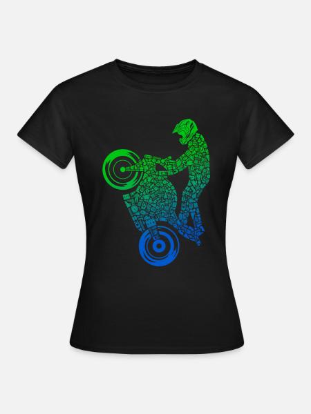 Rennmotorrad Motorrad Fahrer Jungen Rennmaschine - Dame-T-shirt - sort