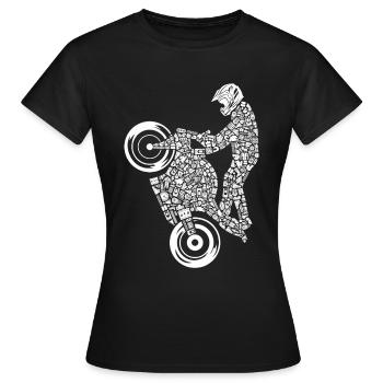 Racing Motorcycle Motorcycle Rider Men's Racing Machine - Women's T-Shirt - black - Front - AI Model Female 172 dark (172cm)
