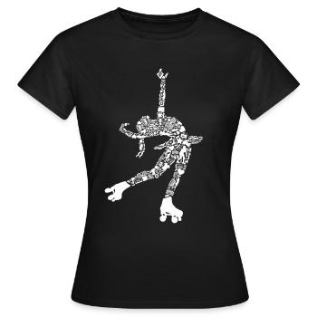 Patins à roulettes Enfants Patins à roulettes Patins à roulettes Femmes - T-shirt Femme - noir - Devant - AI Model Female 172 dark (172cm)