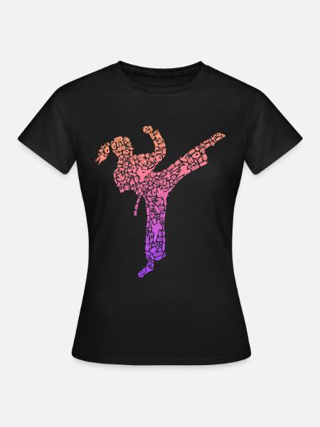 Karate Girl Kampfsportler Kinder Taekwondo Mädchen - Frauen T-Shirt - Schwarz