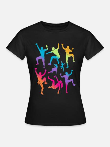 Climbing, Mountains, Climber, Kids, Girls, Bouldering - Women's T-Shirt - black