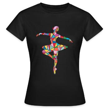 Ballerine Ballet Danseuse Danse Ballet Femmes - T-shirt Femme - noir - Devant - AI Model Female 172 dark (172cm)
