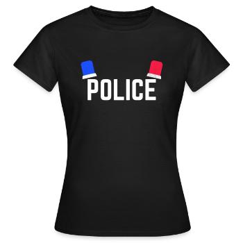 POLICE - T-shirt Femme - noir - Devant - AI Model Female 172 dark (172cm)
