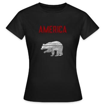 AMERIQUE - T-shirt Femme - noir - Devant - AI Model Female 172 dark (172cm)