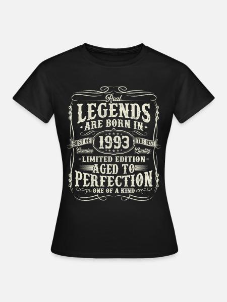 Jahrgang 1993 geboren Legenden Geburtstag Geschenk - Frauen T-Shirt - Schwarz