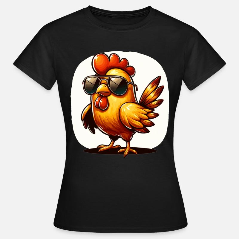 Funny Chicken Chicken Funny Image - Women's T-Shirt - black