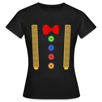 Clown braces fairing - Women's T-Shirt - black - Front - AI Model Female 172 dark (172cm)