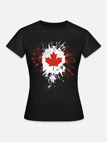 Kanada Flagge - Frauen T-Shirt - Schwarz