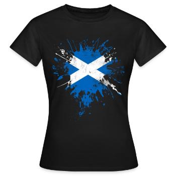 Pavillon de l’Écosse - T-shirt Femme - noir - Devant - AI Model Female 172 dark (172cm)