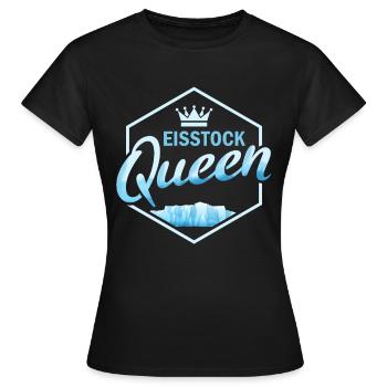 Stocksport Eisstock Stockschützin - Frauen T-Shirt - Schwarz - Vorne - AI Model Female 172 dark (172cm)