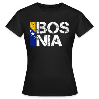 Bosnie - T-shirt Femme - noir - Devant - AI Model Female 172 dark (172cm)