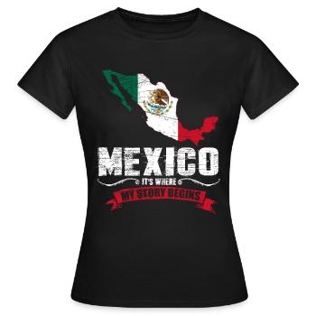 Mexique - T-shirt Femme - noir - Devant - AI Model Female 172 dark (172cm)