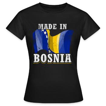 Bosnie - T-shirt Femme - noir - Devant - AI Model Female 172 dark (172cm)