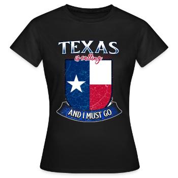 Texas - T-shirt Femme - noir - Devant - AI Model Female 172 dark (172cm)