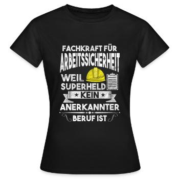 Fachkraft Arbeitssicherheit Sifa Sicherheitskraft - Frauen T-Shirt - Schwarz - Vorne - AI Model Female 172 dark (172cm)