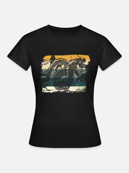 Chinesischer Drache - Frauen T-Shirt - Schwarz