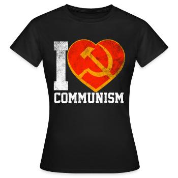J’aime le communisme - T-shirt Femme - noir - Devant - AI Model Female 172 dark (172cm)